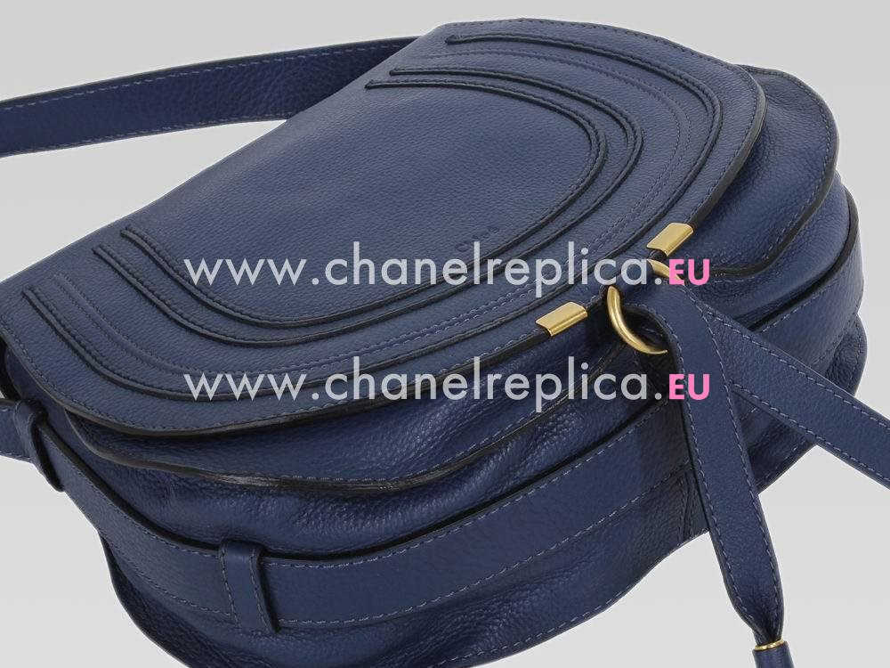 CHLOE Large Marcie Calfskin Crossbody Bag Royal Navy C452867