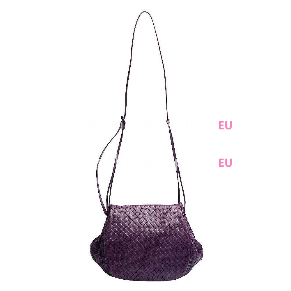 Bottega Veneta Crossbody Classic Nappa Woven Shouldbag Purple B6110401