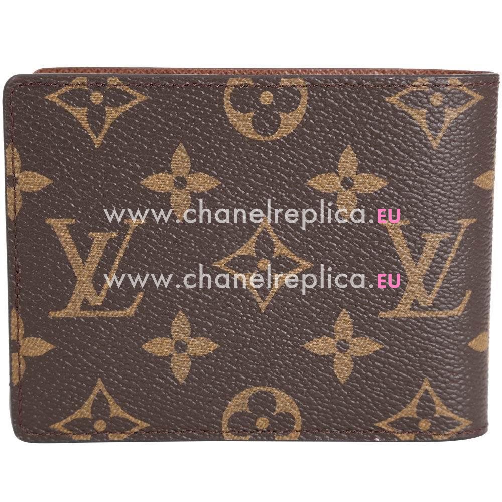 Louis Vuitton Classic Monogram Canvas Wallet In Coffee M60895