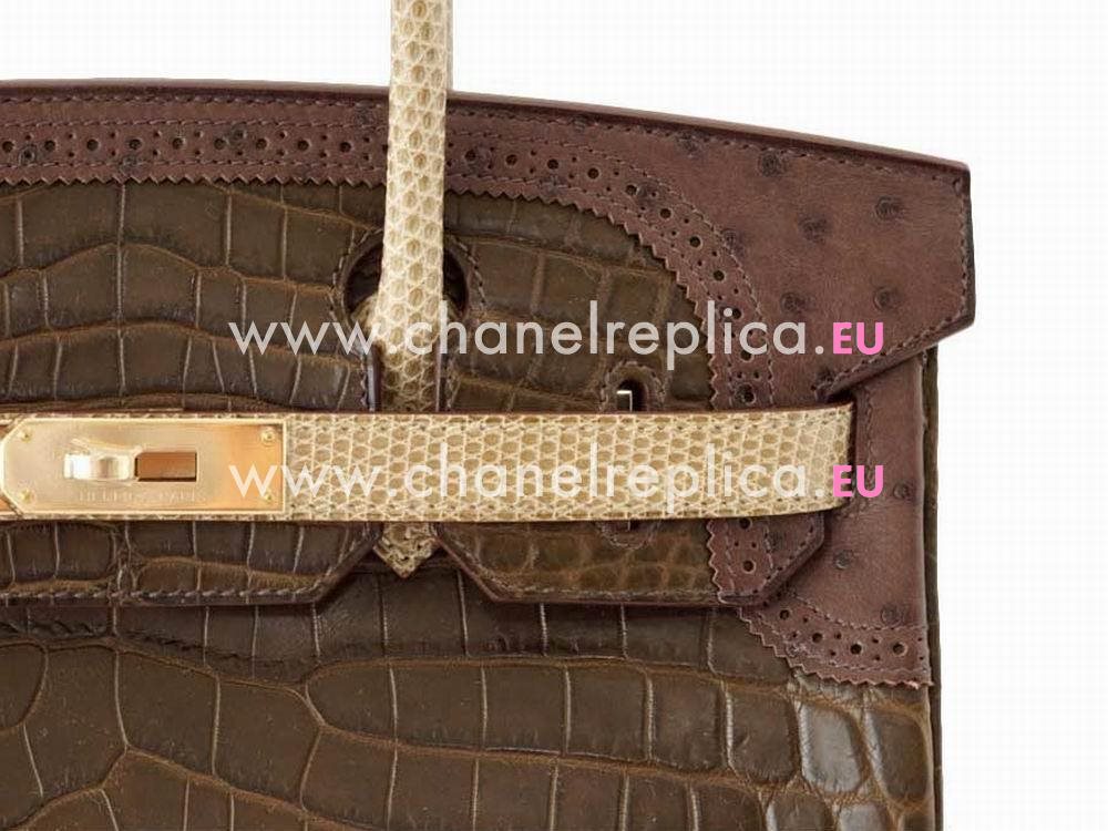 Hermes Birkin 30cm Ghillies Niloticus Matte Crocodile Bag H1030GM