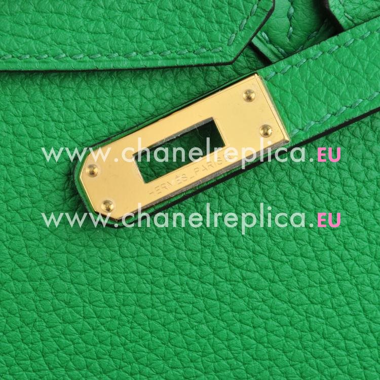 Hermes Birkin 30cm Bamboo Green Togo Leather Gold Hardware Bag HB1030TCK