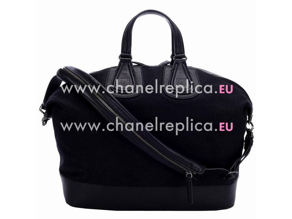 Givenchy Nightingale Denim Large Bag In Black G471911