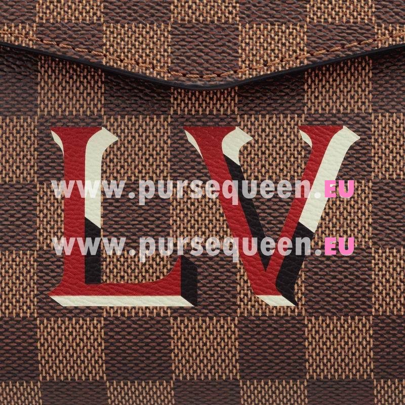 Louis Vuitton Damier Ebene Coated Canvas BEAUBOURG Scarlet Red N40176