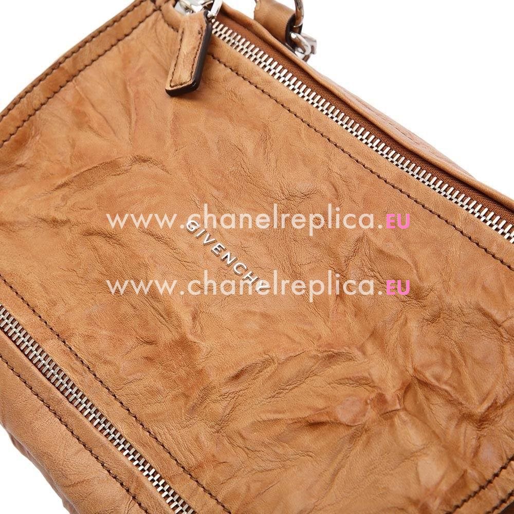 Givenchy Antigona Goatskin Zipper Bag In Brown Gi6112010