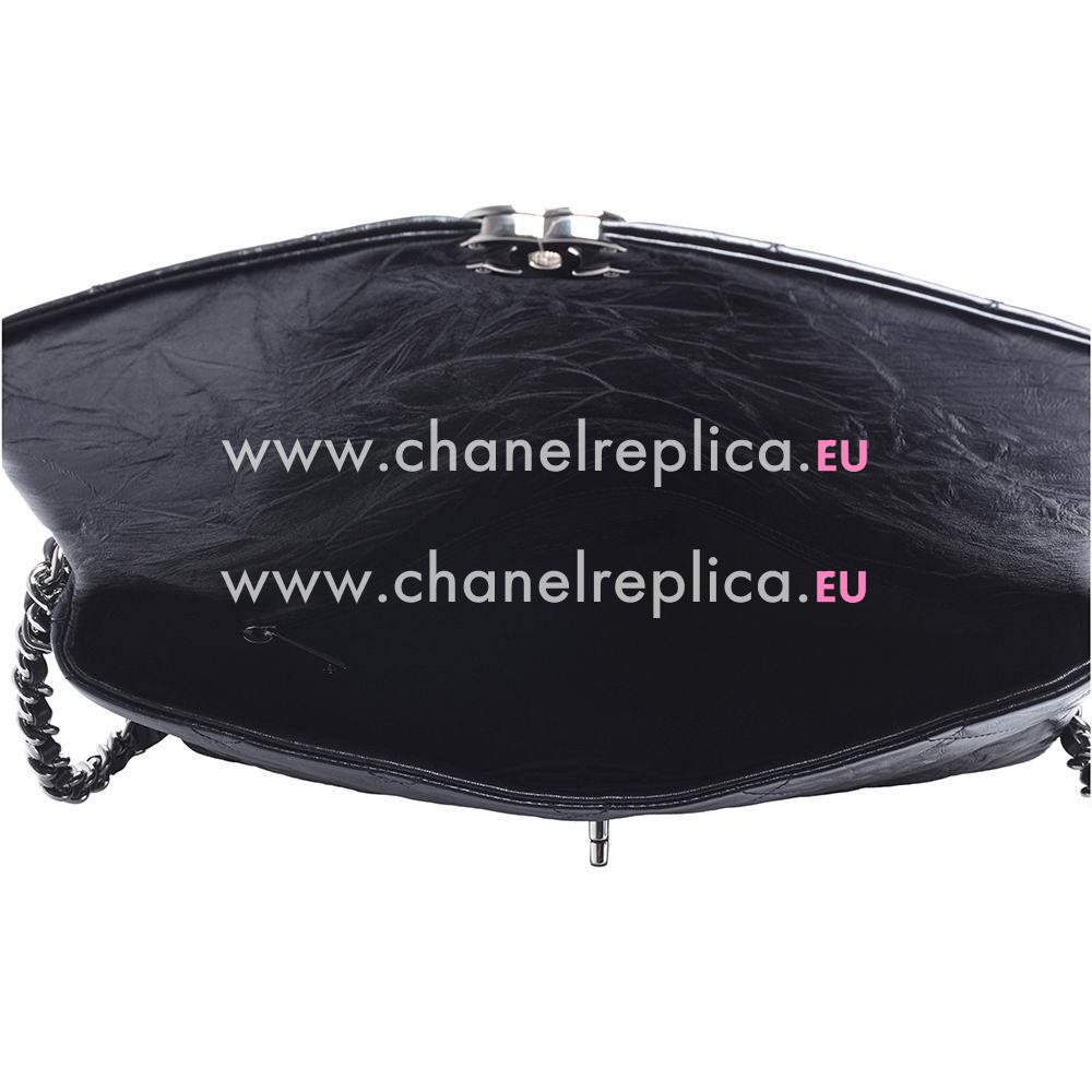 Chanel Quilted Aged Calfskin Big Bang Flap Bag Black A999512