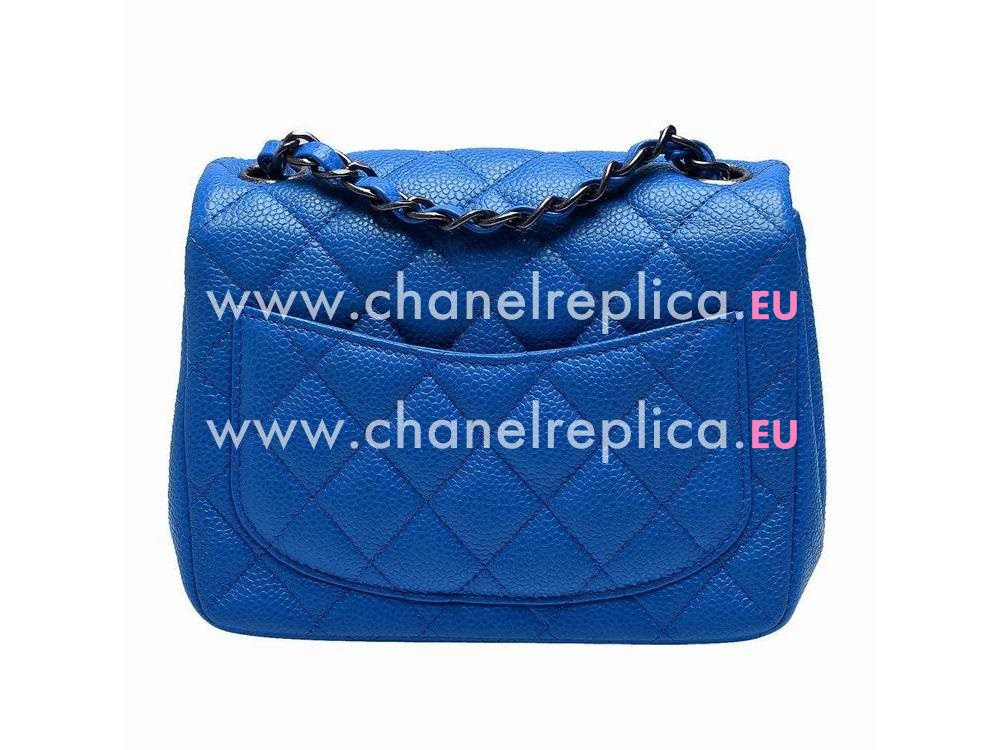 Chanel Mini Coco Caviar Flap Bag Electric Blue A35209