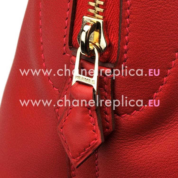 Hermes Bolide Vermillion Swift Leather Handbag HBOLIDEVE