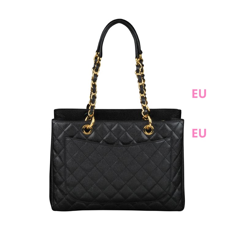 Chanel Caviar Leather Grand Shopper Bag Black(Gold) A50995C-BLK