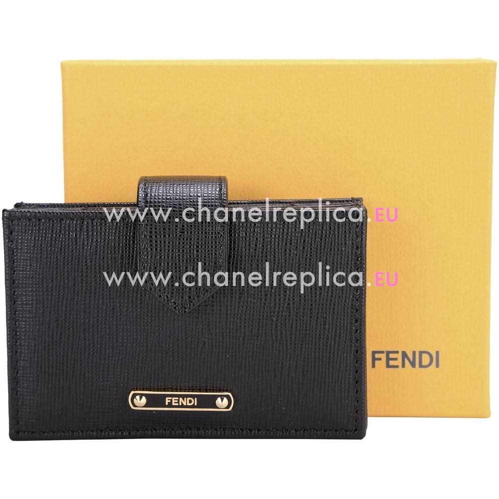 FENDI Calfskin Card Bag Black F5712765
