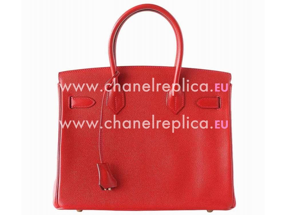 Hermes Birkin 30 Rouge Casaque Epsom Leather Gold Hardware Hand Sew H1030YZH