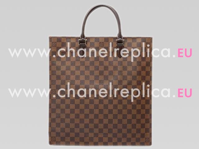Louis Vuitton Damier Ebene Canvas Sac Plat Handbag N51140