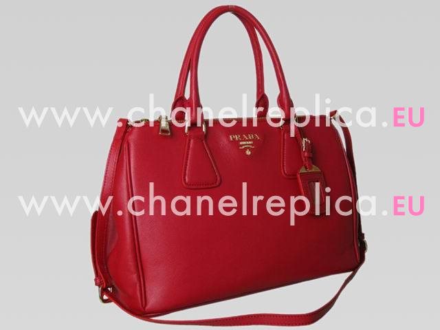 Prada Saffiano Lux Calfskin Tote Bag in Red (medium) PR242122