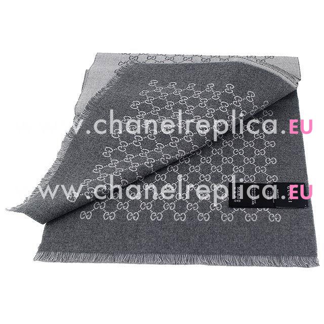 Gucci G Logo Wool Scarf Gray/Iron Gray G6102805