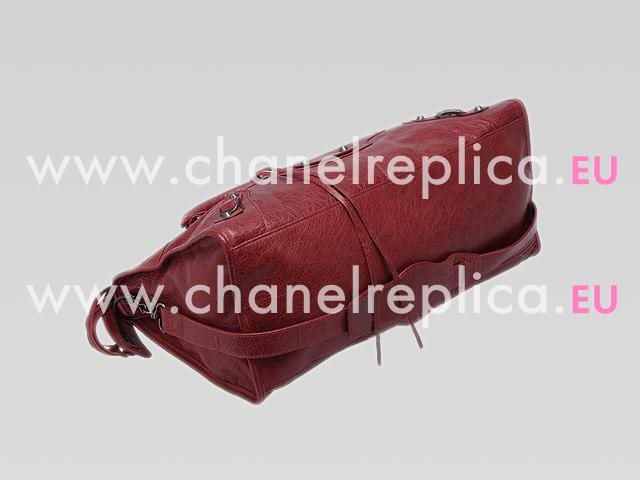 Balenciaga Part-Time Small Stud Bag Dark Red 168028DR