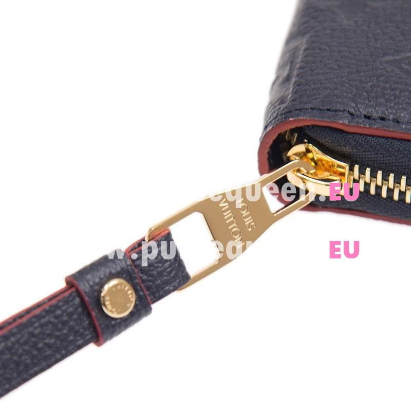 Louis Vuitton Monogram Empreinte embossed Leather Zippy Wallet Marine Rouge M62121