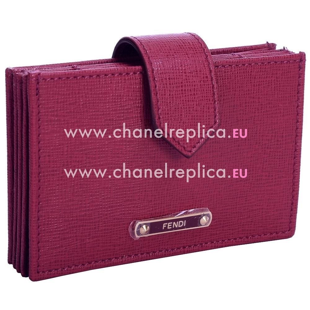 FENDI Calfskin Card Bag Purple Red F4906364