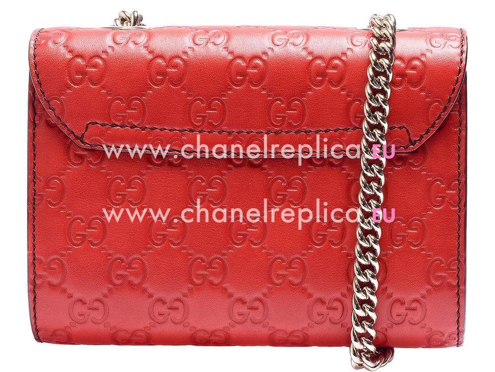Gucci Emily Guccissima GG Calfskin Mini Bag Red CA794822