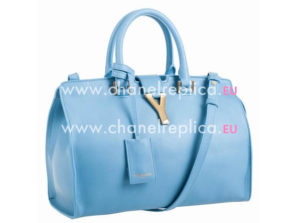 YSL Petit Cabas Chyc Y Calfskin Doctor Small Bag SkyBlue YSL311210