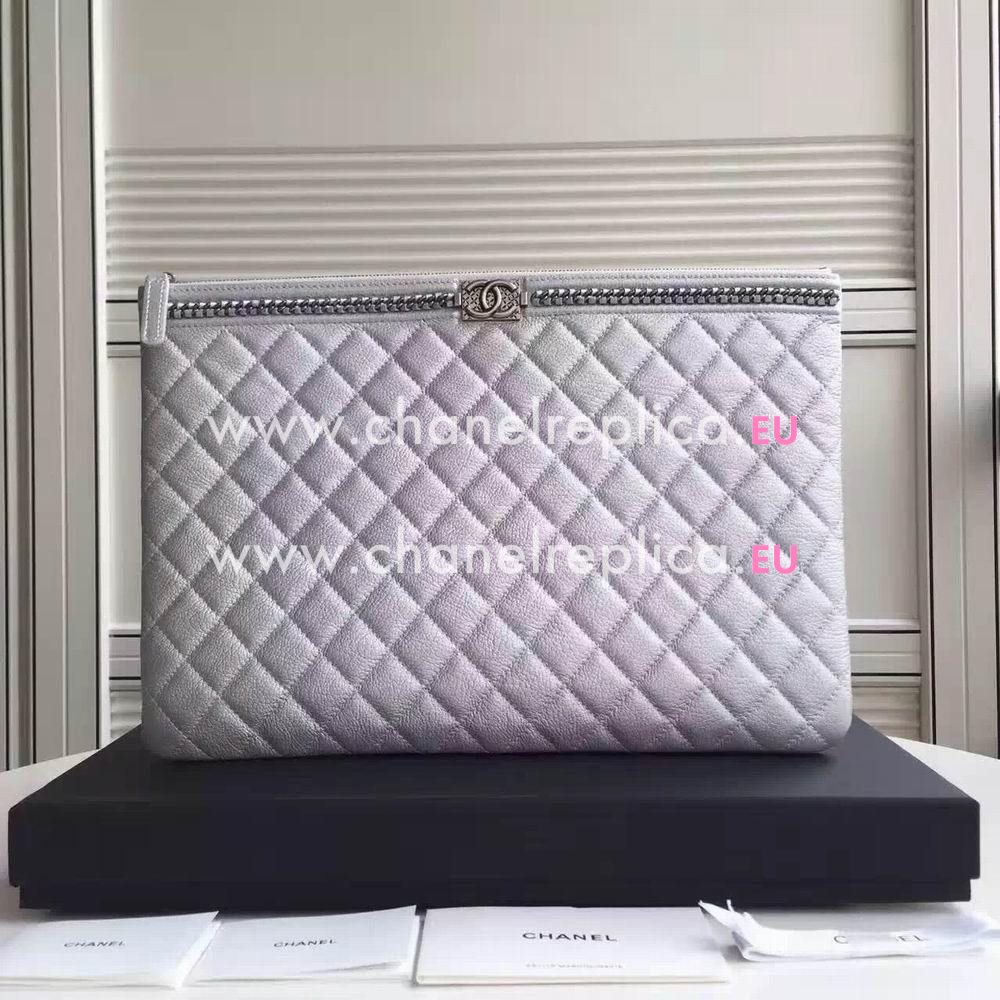 Chanel Calfskin Wallet Gray C6120516