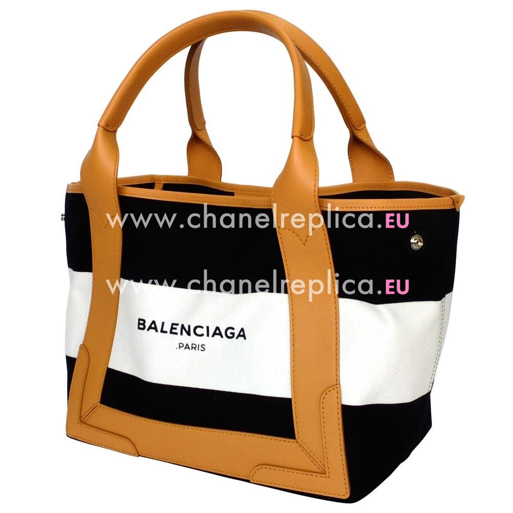 Balenciage Navy Calfskin Bag Black/ White B107A01