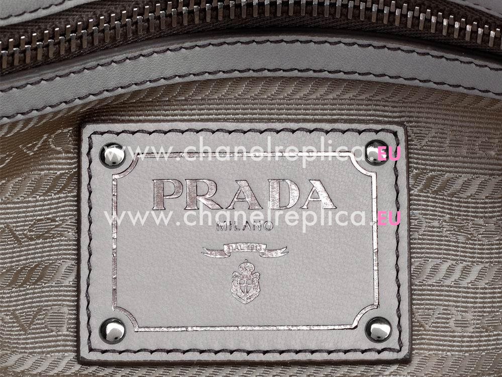 Prada Nappa Gaufre Lambskin Handbag In Beige P466393