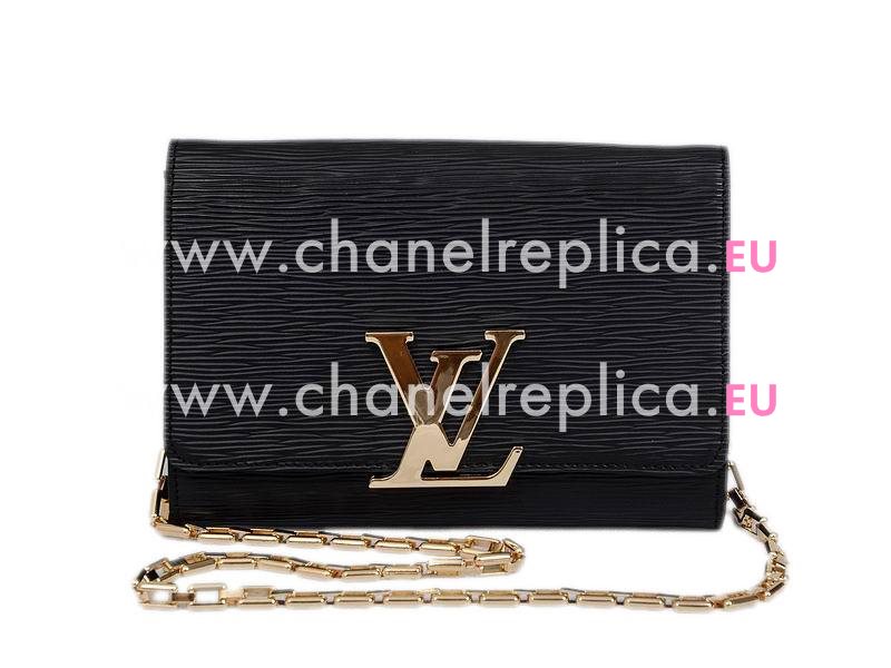 Louis Vuitton Eip Leather Evening Clutch Chain Black M94268