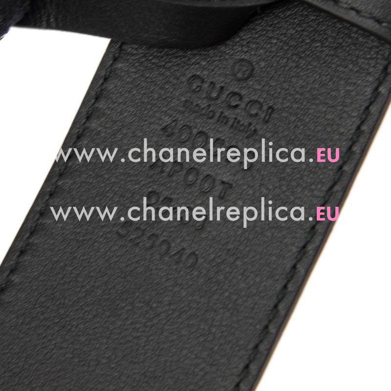 Gucci Black Calfskin Anti-Gold Buckle Belt 400593AP00T