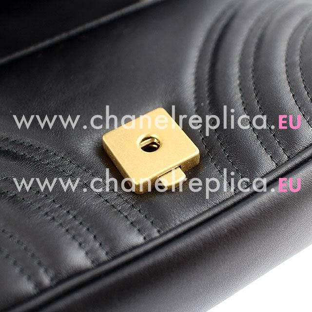 Gucci GG Marmont Matelasse chevron Mini Shoulder Bag Black 443498 DRW3T