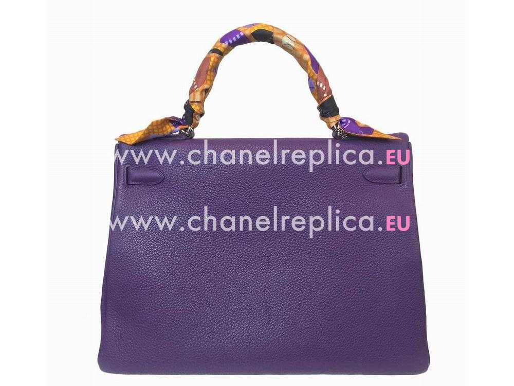 Hermès Kelly 35 Ultraviolet Togo Leather Palladium Bag HK1035SPL
