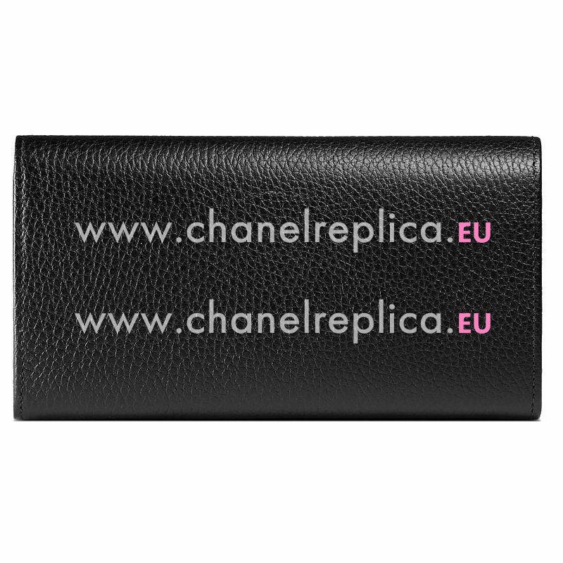 Gucci Leather continental wallet with butterfly 499359 CAOGT 1081