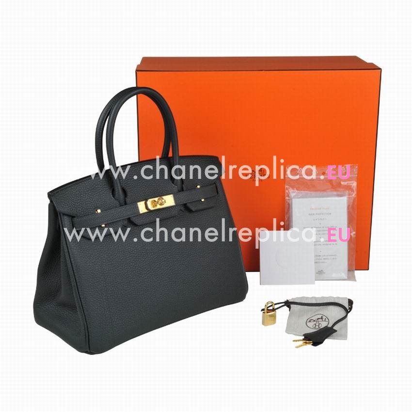 Hermes Birkin 30 Noir Togo Leather Gold Hardware Hand Sewing H1030GHT