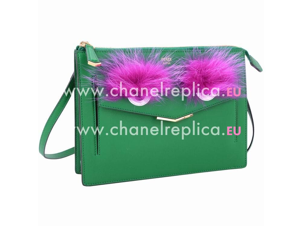 Fendi Petite 2Jours Bag Bugs Mini Cowhide Hand/shouldbag Green FBD757C45