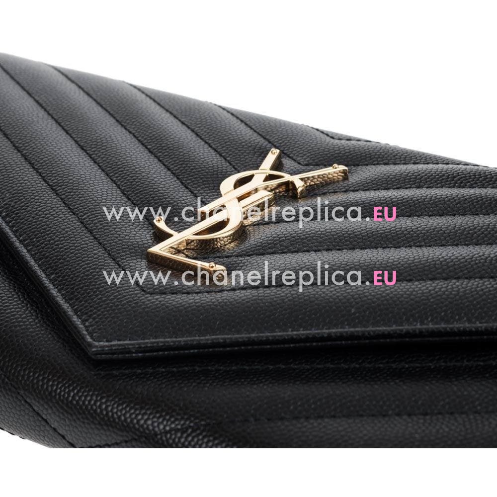 YSL Saint Laurent Caviar Calfskin Y HandBag In Black YSL5780107