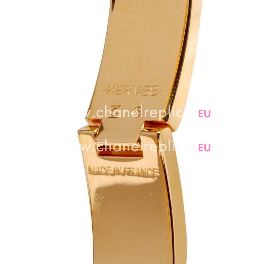 Hermes Clic Clac H R-Bracelet PM Turkey Blue/Gold H7022013
