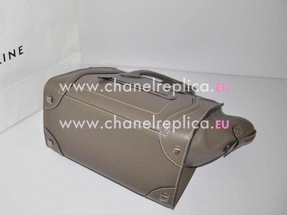 Celine Mini Luggage Bubble Calfskin Nano Elephant Gray CE52485