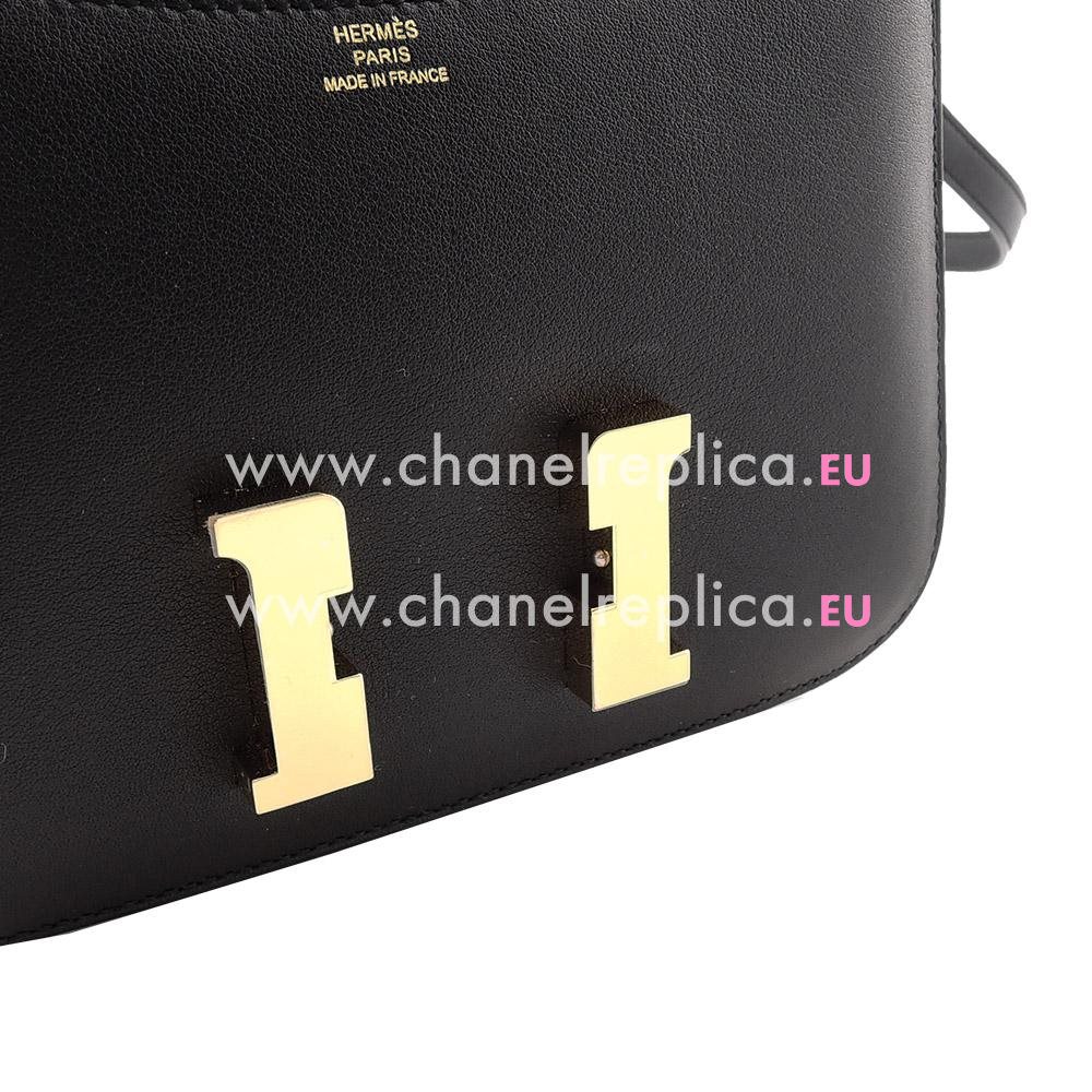 Hermes Constance 24cm Black Swift Leather Gold Hardware H1018HSG