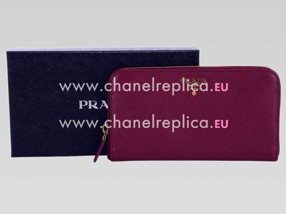 Prada Saffiano Lux Large Women Wallet Purple P467932