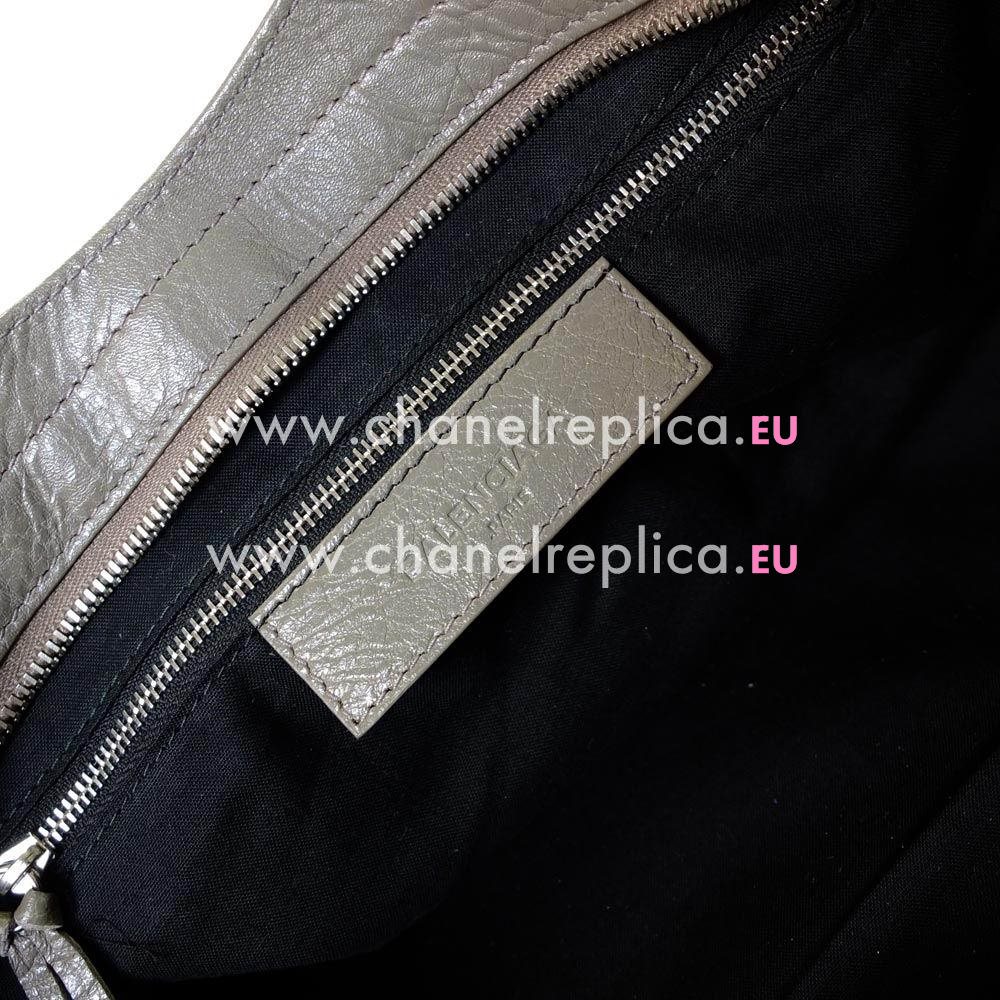 Balenciage Part Time Lambskin Aged Brass hardware Bag Light Gray B2055082