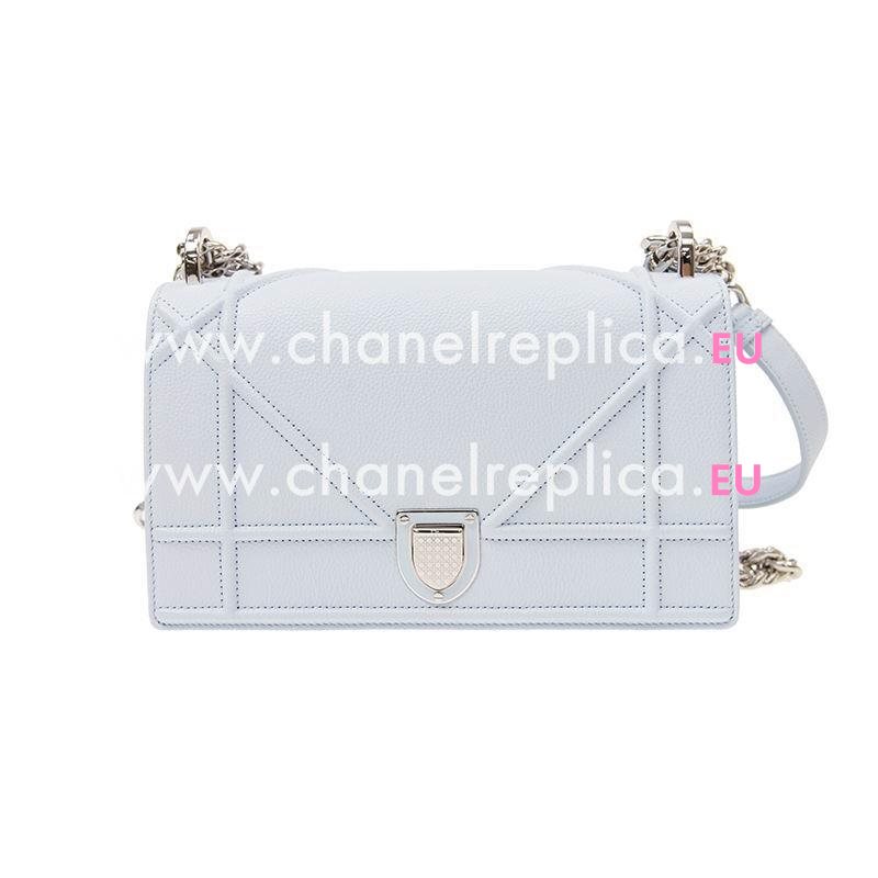 Christian Dior Small Diorama Bag Patent Leather Light Blue Silver-tone Lock M0421PVRG51B