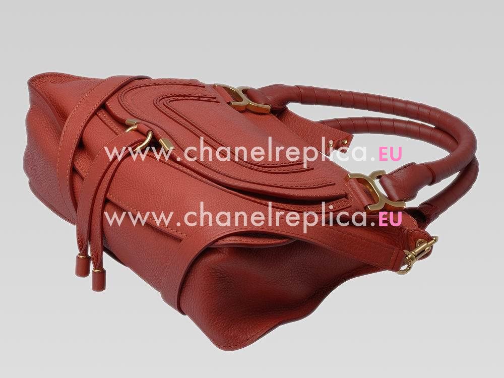 CHLOE Medium Marcie Double Handle Bag Maple-leaf Red C471529