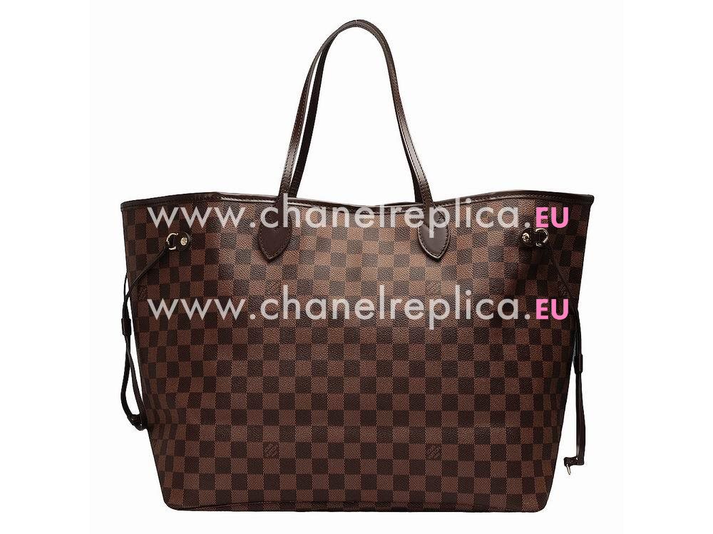 Louis Vuitton Damier Ebene Canvas Neverfull Bag GM N41357