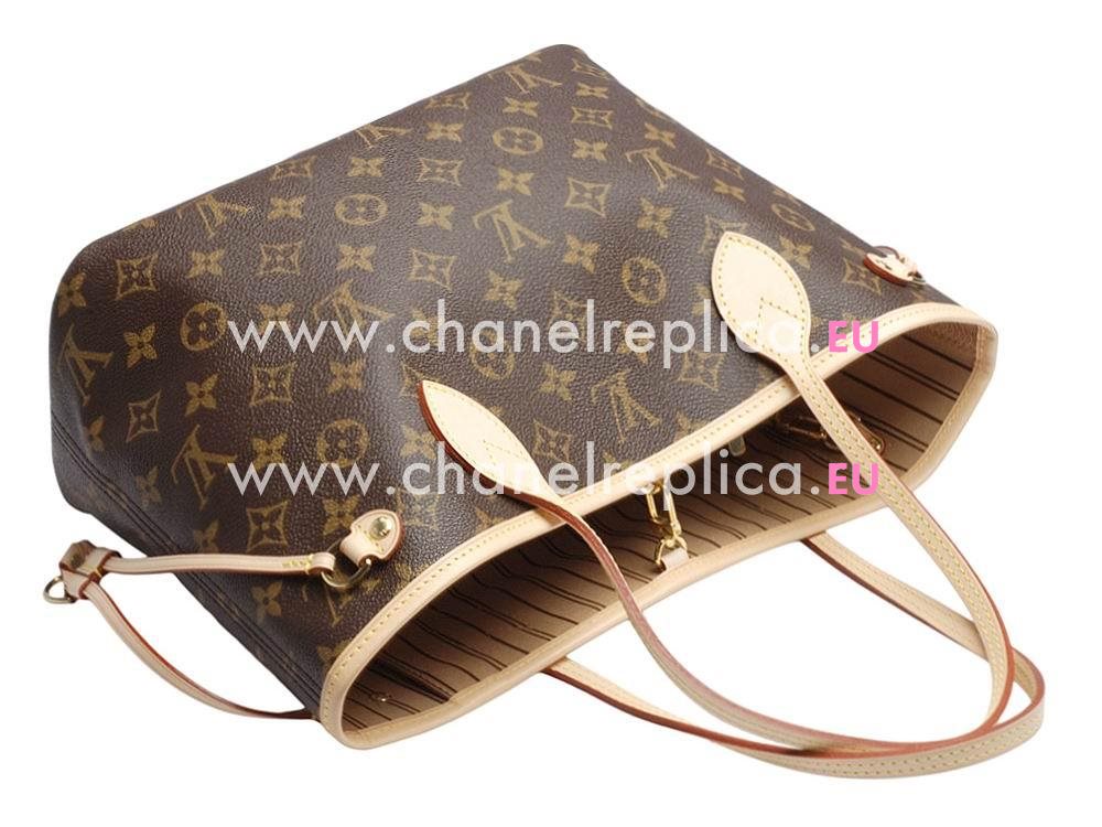 Louis Vuitton M41000 Monogram Canvas Neverfull PM Beige M41000