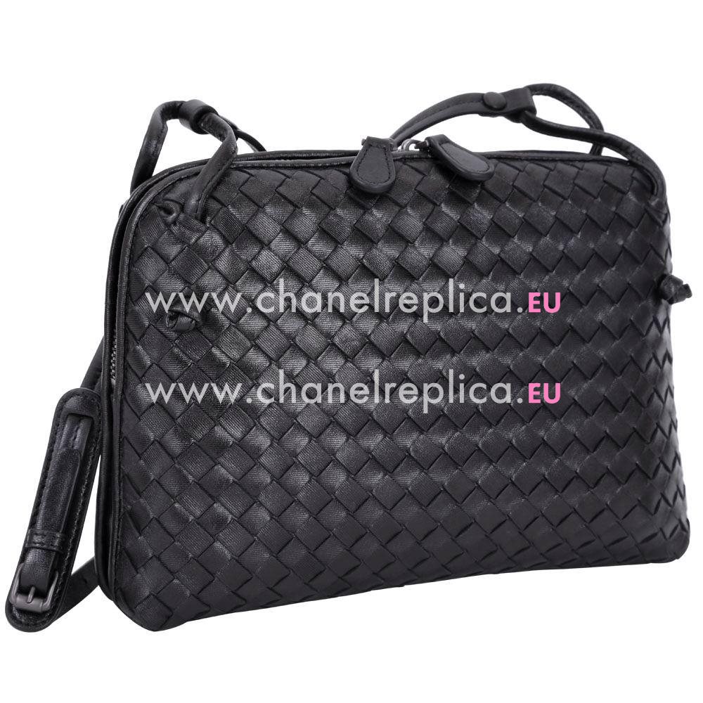 Bottega Veneta Crossbody Nappa Woven Shouldbag Black B6110406