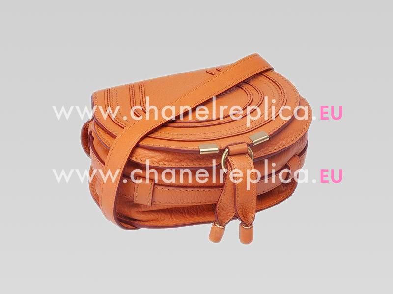 CHLOE Nano Marcie Calfskin Saddle Bag Light Caramel C446887