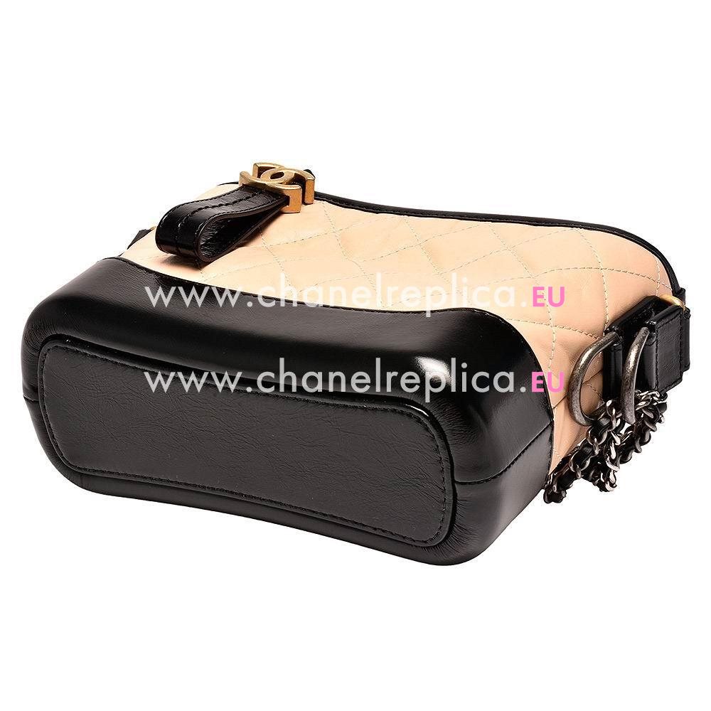 Chanel Reissue Calfskin Gabrelle Two-tone Color Hobo Bag Light Camel/Black A91810XDXBH