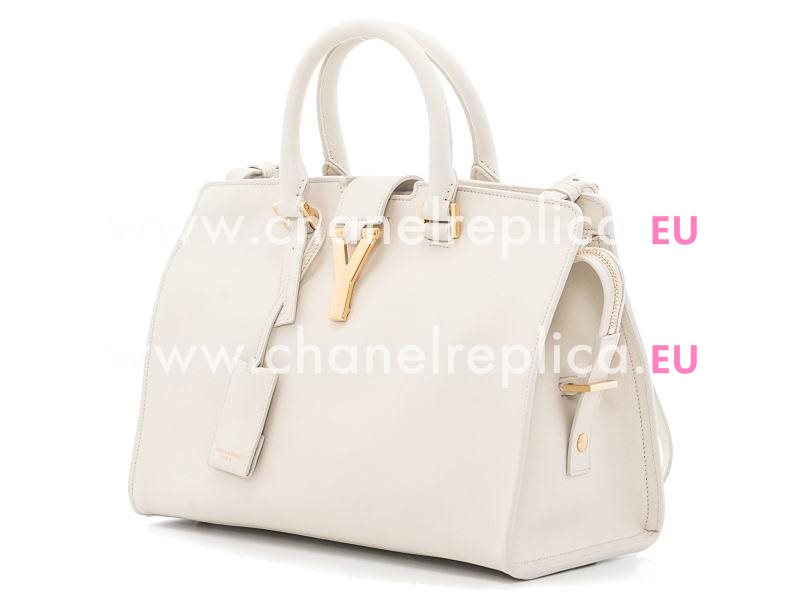 YSL Petit Cabas Chyc Y Calfskin Doctor Small Bag White YSL311210