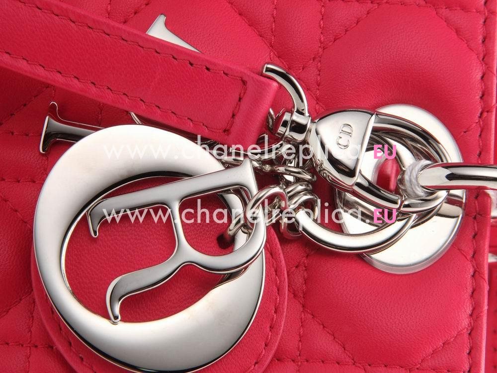 Dior Lady Dior Lambskin Bag Light Red D2888