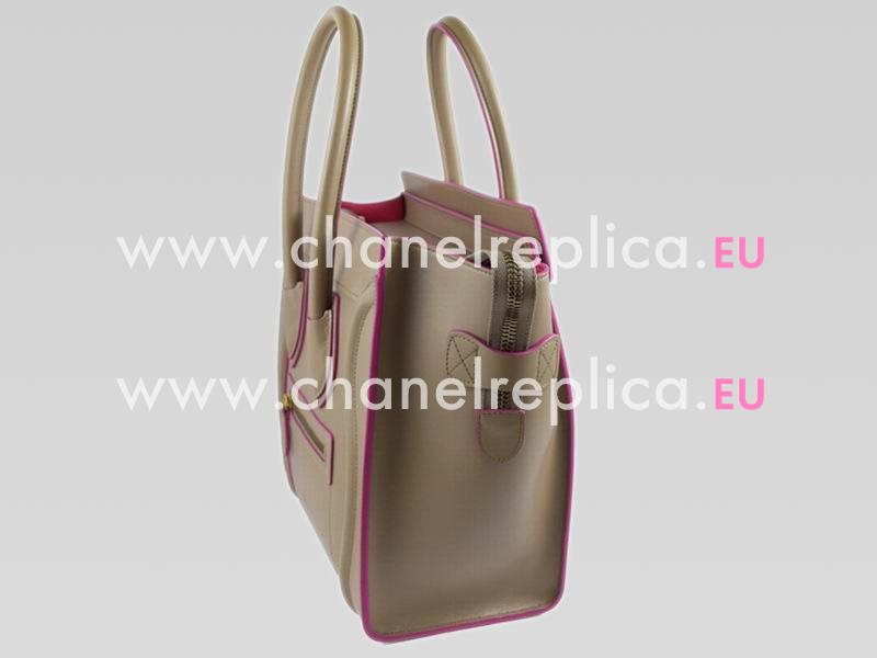 CELINE Calfskin Small Square Luggage Nano Bag Kakhi CE57602