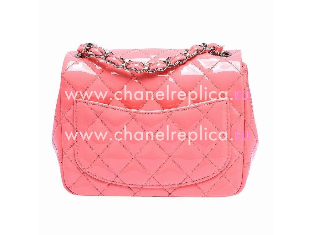 Chanel Mini Coco 2.55 Patent Flap Bag Hot Pink(Silver) A35226