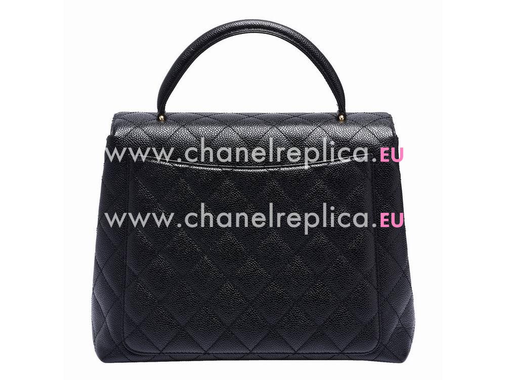 Chanel CC Caviar Kelly E Briefcase Black C49395B